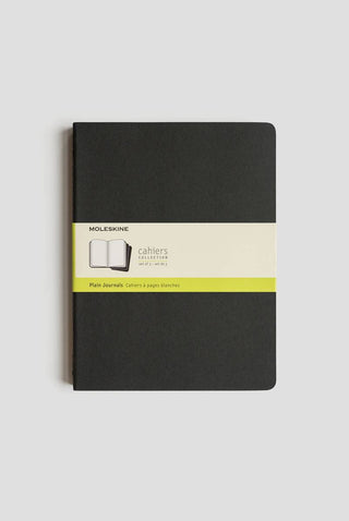 JOURNAL MOLESKINE CAHIERS EXTRA LARGE PLAIN BLACK SET OF 3