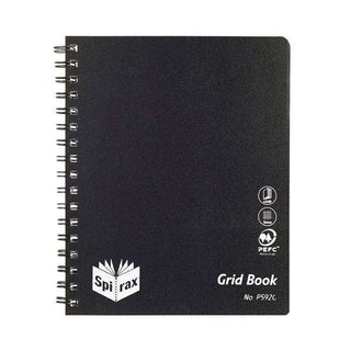 Notebook Spirax A5 Grid Black