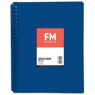 Display Book FM A4 Refillable 20p Insert Cover Blue