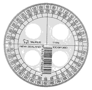 PROTRACTOR TAURUS 360 10CM