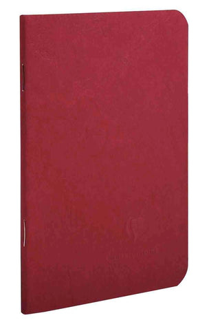 Notebook Clairefontaine Stapled Pocket Lined Red