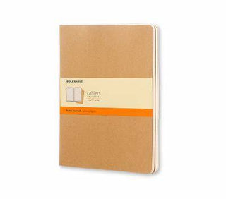 JOURNAL MOLESKINE CAHIERS EXTRA LARGE RULED KRAFT SET OF 3