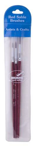 Paint Brush Set Red Sable Round 22V