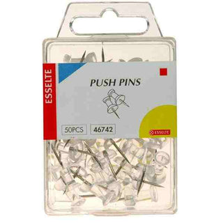 Push Pins Esselte Clear 50 Pack