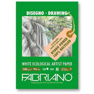 Pad Fabriano Ecologico A4 White 200gsm 50 Sheets