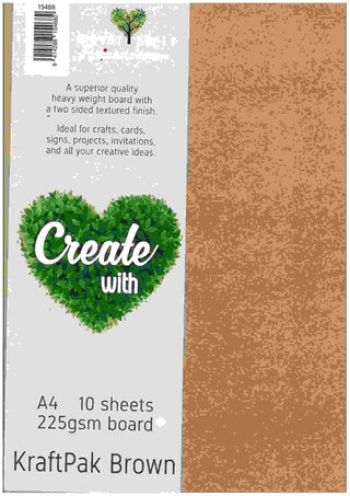 Board Direct Paper Kraftpak Brown A4 225gsm 10 Pack