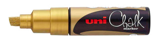 Chalk Marker Uni 8.0mm Chisel Tip Gold