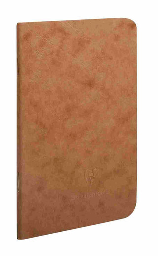 Notebook Clairefontaine Stapled Pocket Lined Tobacco