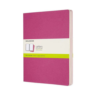 JOURNAL MOLESKINE CAHIERS EXTRA LARGE PLAIN KINETIC PINK SET OF 3