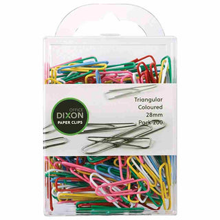 Paper Clips Dixon 28mm Tri Coloured 200 Pack