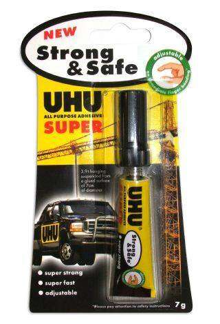 GLUE UHU SUPER STRONG and SAFE 7G TUBE