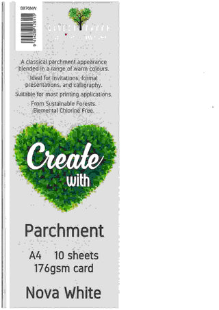 Board A4 Parchment Nova White 176gsm 10 Pack