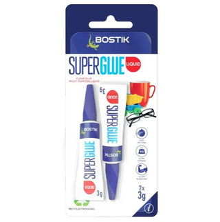 Glue Bostik Super Glue Liquid 3g 2 Pack