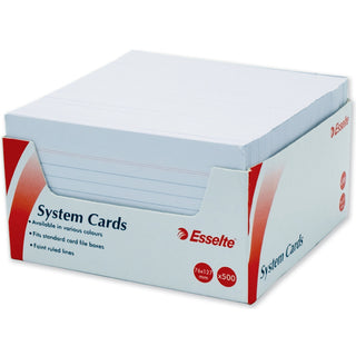 System Cards Esselte 5 x 3 White 500 Pack