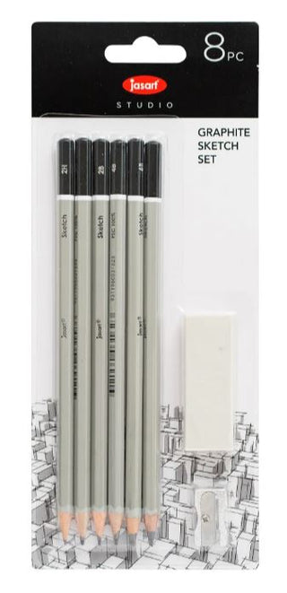 Sketch Set Jasart Graphite 8 Piece