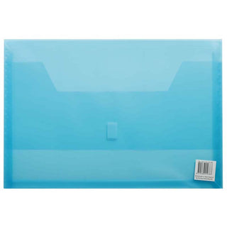 Document Wallet FM Polywally Blue Transparent