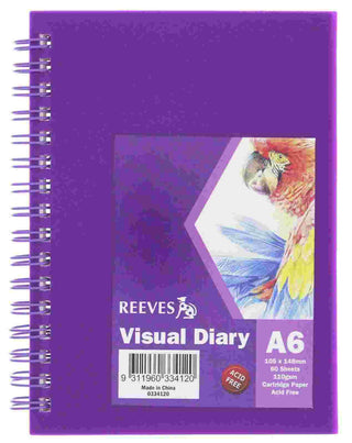 Visual Diary Reeves A6 Purple Cover