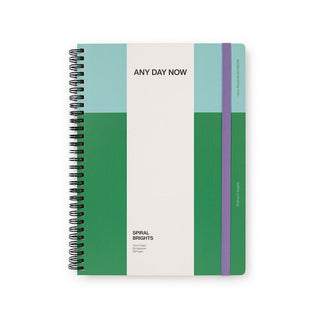 Notebook Any Day Now Spiral B5 Ruled Green and Mint