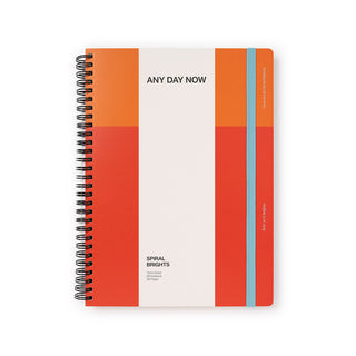 Notebook Any Day Now Spiral B5 Ruled Orange and Red