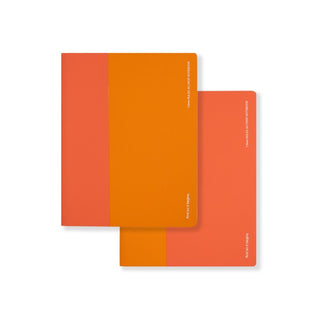 Notebook Any Day Now Soft Ruled A5 Red and Orange 2 Pack