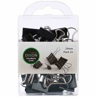 Foldback Clips Dixon 19mm 24 Pack