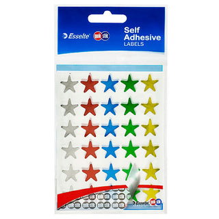 Labels Quik Stik Small Star Assorted 150 Pack