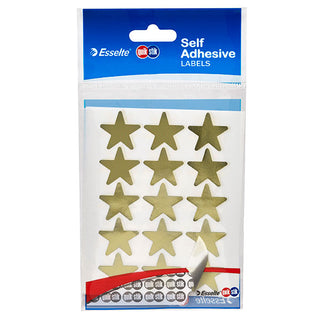 Labels Quik Stik Large Star Gold 60 Pack