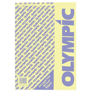 Pad Olympic Legal 80gsm A4 Yellow