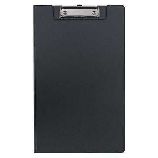 Clipboard FM PVC with Flap Foolscap Black