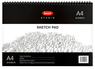 Sketch Pad Jasart A4 Spiral 20 Sheets