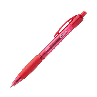 Pen Okin Ballpoint Retractable Grip Medium Red