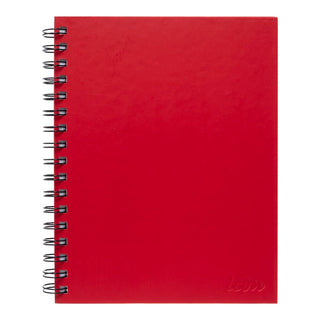 NOTEBOOK ICON SPIRAL HARD COVER A5 RED