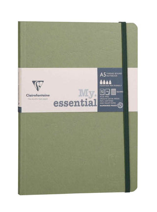 NOTEBOOK CLAIREFONTAINE MY ESSENTIAL A5 DOT GREEN