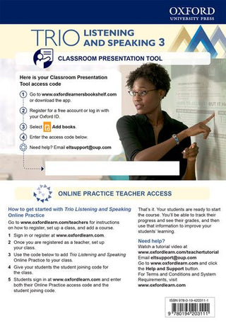 Trio Listening and Speaking 3 : Teacher-s Online Practice Pack with Classroom Presentation Tool