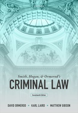 Smith Hogan and Ormerod's Text Cases and Materials on Criminal Law