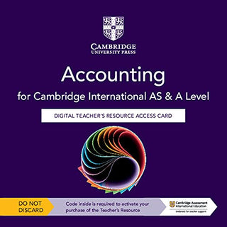 Cambridge International AS and A Level Accounting Digital Teacher's Resource Access Card