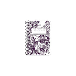 Decomposition Spiral Notebook Pocket Ruled Hummingbirds