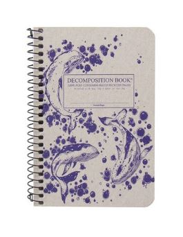 Decomposition Spiral Notebook Pocket Ruled Humpback Whales