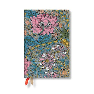 Morris Pink Honeysuckle : Mini 12 Month Day at a time Hardback Diary 2025