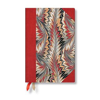 Rubedo Cockerell Marbled Paper : Mini 12 Month Horizontal Hardback Diary 2025