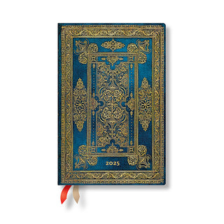 Blue Luxe : Mini 12 Month Verso Hardback Diary 2025