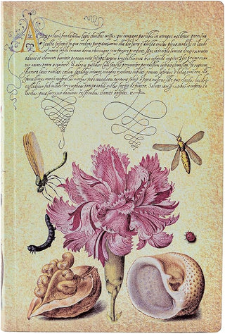 Pink Carnation Mira Botanica : Mini Lined Flexi Journal