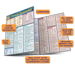 French Grammar: Barcharts: Quick Study Guides