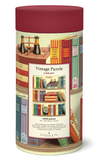 Library Books : 1000 Piece Vintage Puzzle