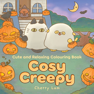 Cosy Creepy : Cute and relaxing Halloween colouring book