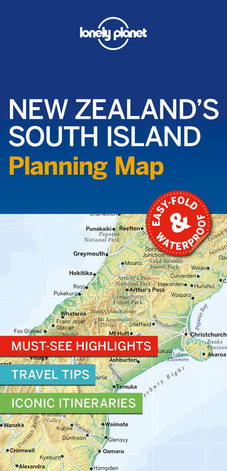 Lonely Planet : New Zealand's South Island Planning Map