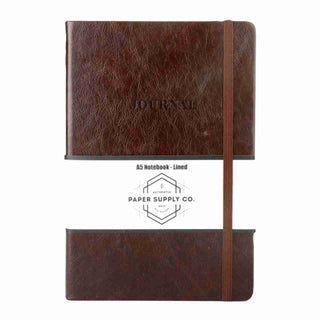 Notebook Paper Supply Co Vintage Journal A5 Brown