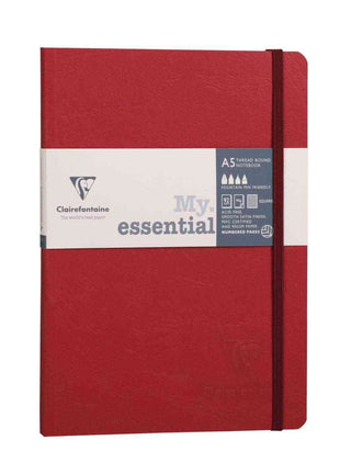 NOTEBOOK CLAIREFONTAINE MY ESSENTIAL A5 DOT RED