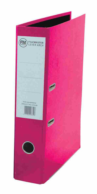 LEVER ARCH FILE FM VIVID FOOLSCAP SHOCKING PINK