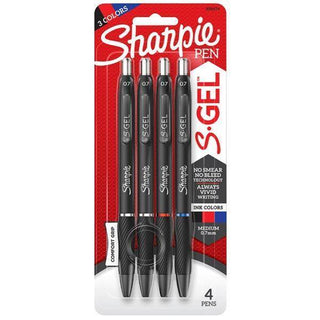 Pen Sharpie S Gel 0.7mm 4 Pack Assorted